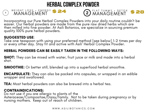 Herbal Complex Detox Powder: Weight loss + Energy