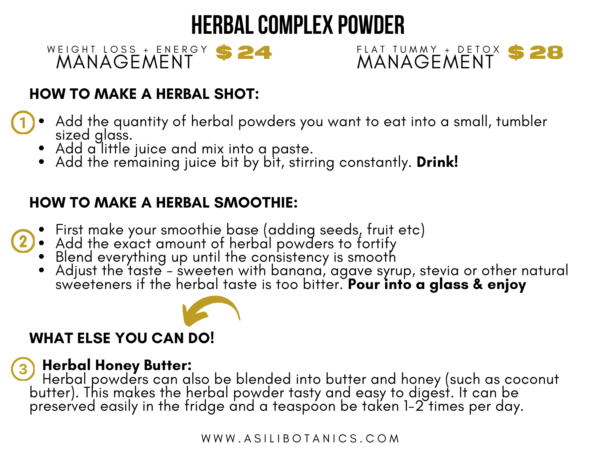 Herbal Complex Detox Powder: Weight loss + Energy
