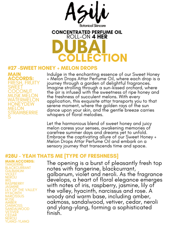 Dubai Collection- Perfume OILS 4 HER
