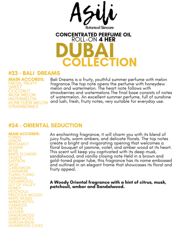 Dubai Collection- Perfume OILS 4 HER