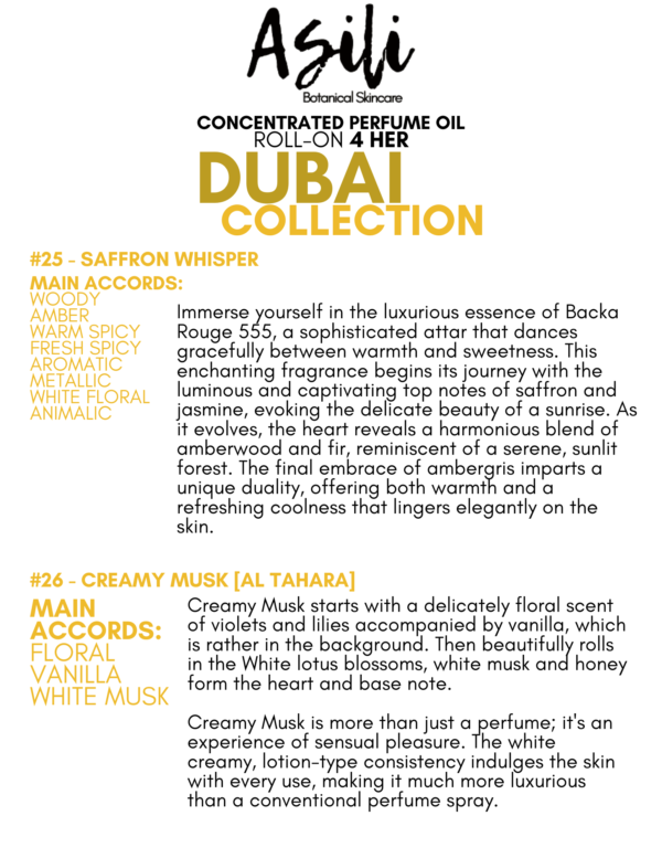 Dubai Collection- Perfume OILS 4 HER